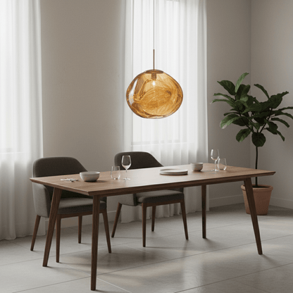 Stylish Round Glass Pendant Light Fixture