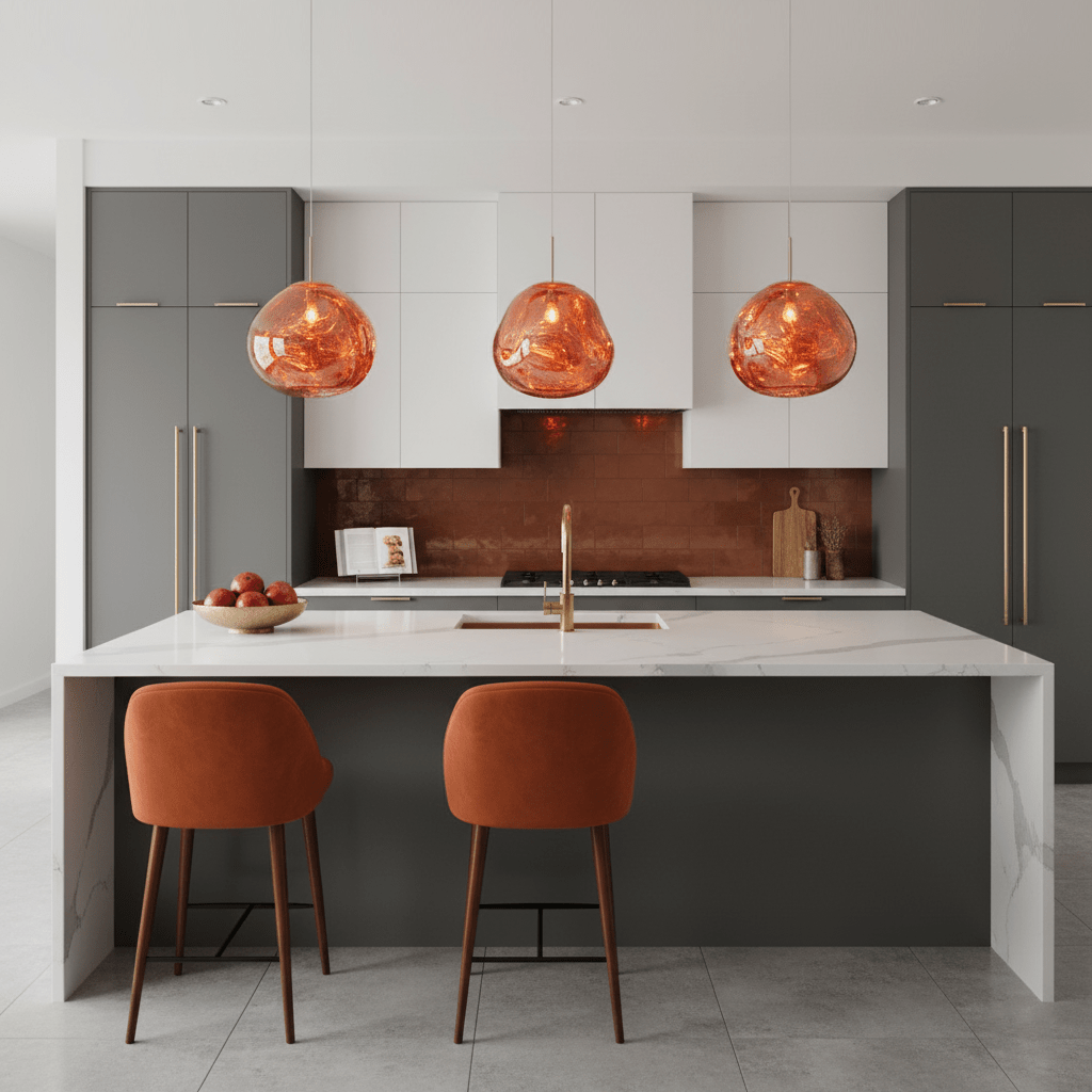 Stylish Round Glass Pendant Light Fixture