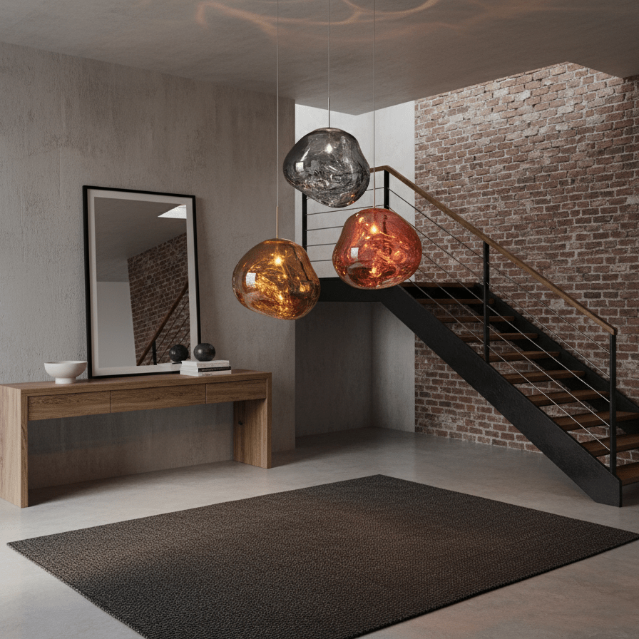 Stylish Round Glass Pendant Light Fixture