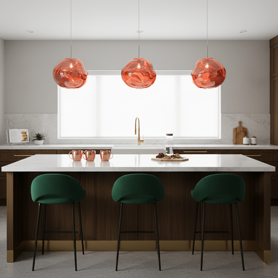 Stylish Round Glass Pendant Light Fixture