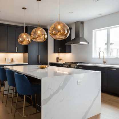 Stylish Round Glass Pendant Light Fixture