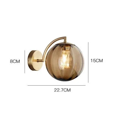 Elegant Glass Crystal Wall Light - Fesara