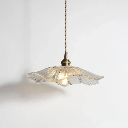 Beautiful Floral Glass Hanging Lamp