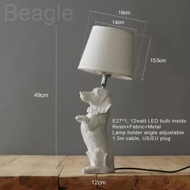 Vintage Dog Table Lamp