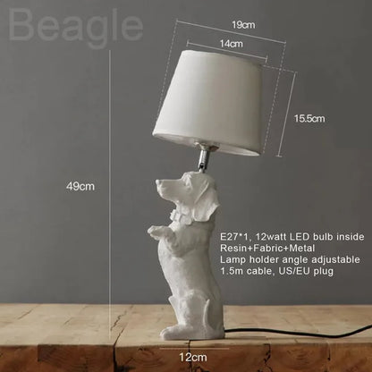 Vintage Dog Table Lamp