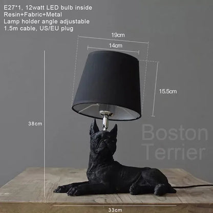 Vintage Dog Table Lamp