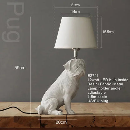 Vintage Dog Table Lamp