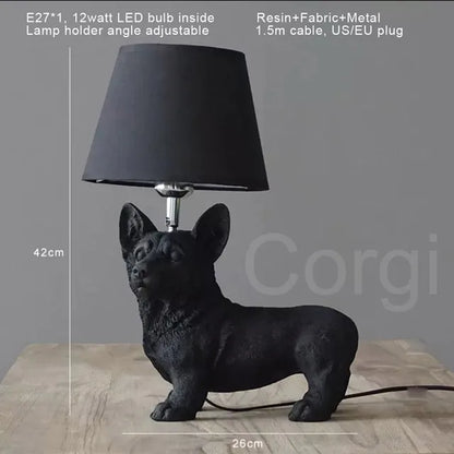 Vintage Dog Table Lamp
