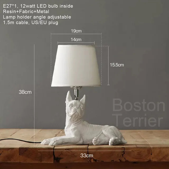 Vintage Dog Table Lamp