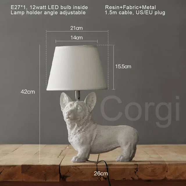 Vintage Dog Table Lamp