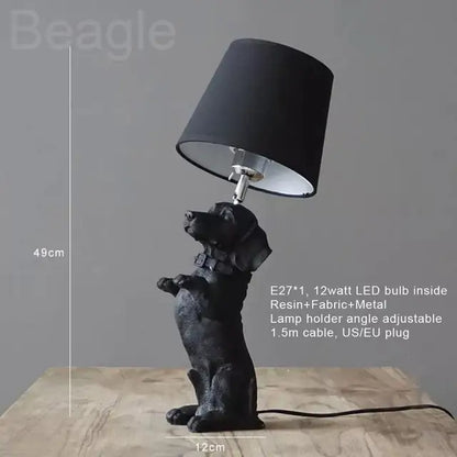 Vintage Dog Table Lamp