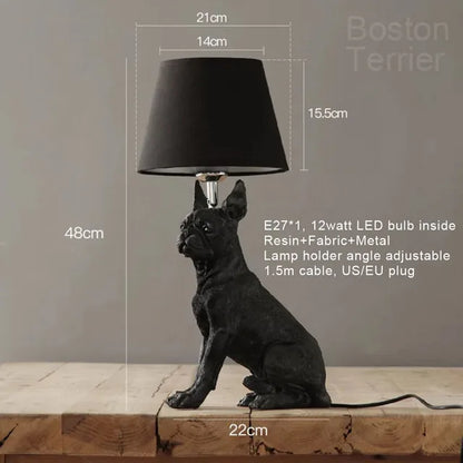 Vintage Dog Table Lamp