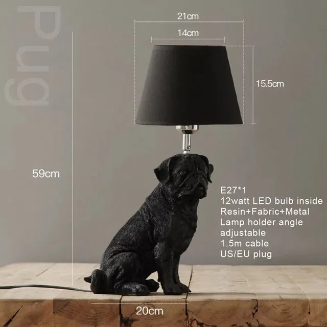 Vintage Dog Table Lamp