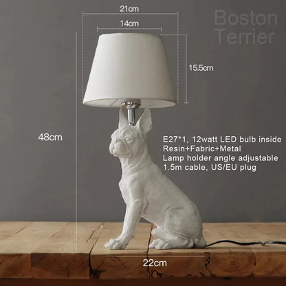 Vintage Dog Table Lamp