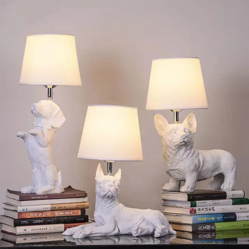 Vintage Dog Table Lamp