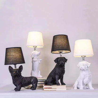 Vintage Dog Table Lamp - Fesara