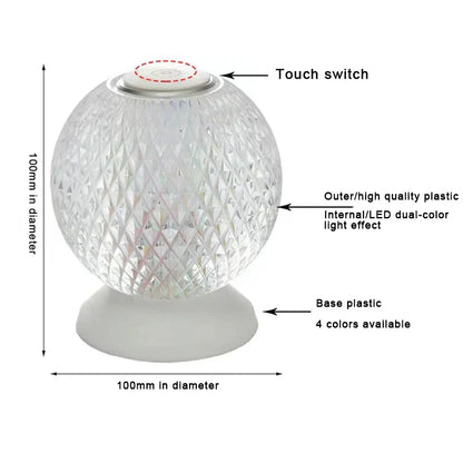 Elegant Glass Table Lamp – Cordless Modern Lighting