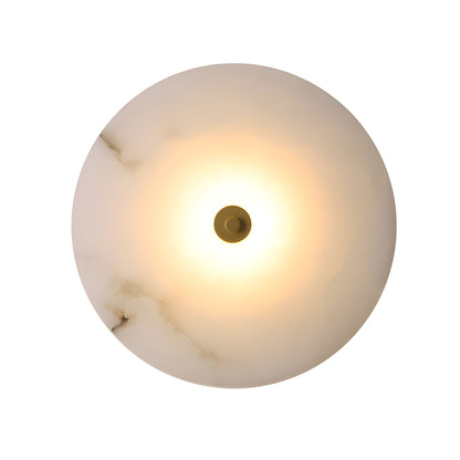 Elegant Stone Circular LED Wall Lamp - Fesara