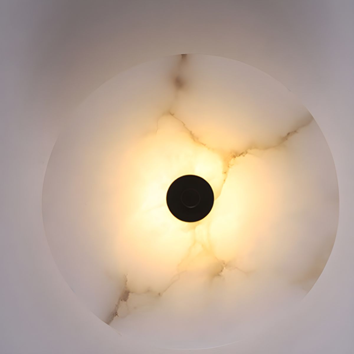 Elegant Stone Circular LED Wall Lamp