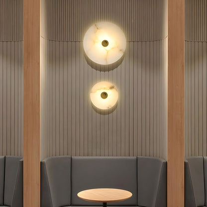 Elegant Stone Circular LED Wall Lamp