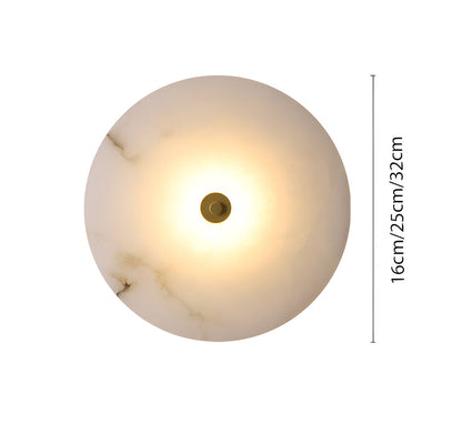 Elegant Stone Circular LED Wall Lamp