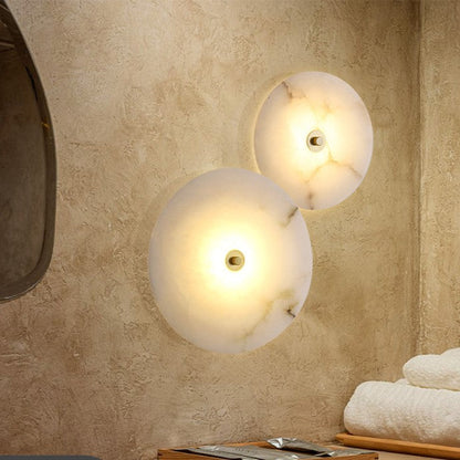 Elegant Stone Circular LED Wall Lamp