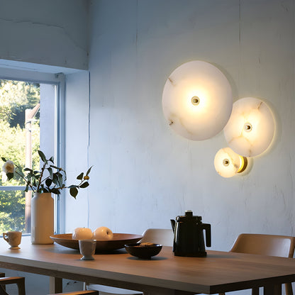 Elegant Stone Circular LED Wall Lamp
