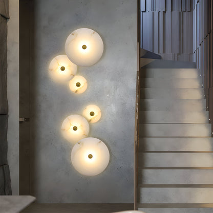 Elegant Stone Circular LED Wall Lamp
