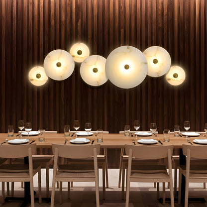 Elegant Stone Circular LED Wall Lamp