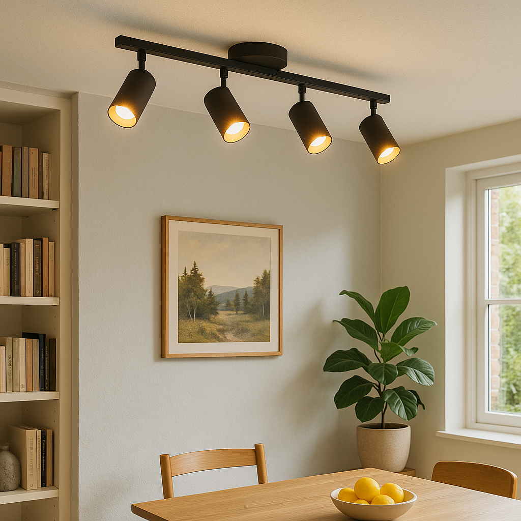 Stylish 4-Light Ceiling Lamp for Living Room - Fesara