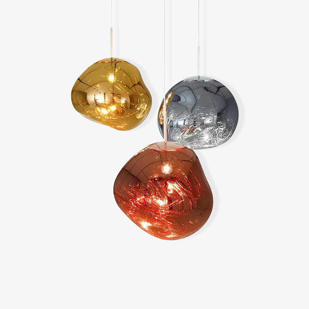 Stylish Round Glass Pendant Light Fixture - Fesara