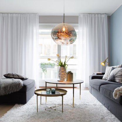 Stylish Round Glass Pendant Light Fixture