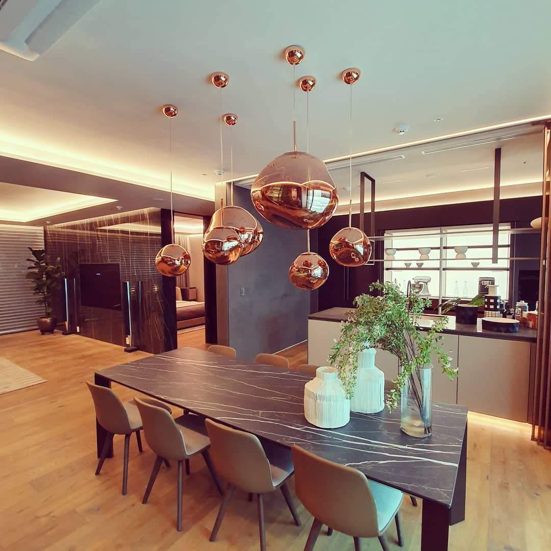 Stylish Round Glass Pendant Light Fixture