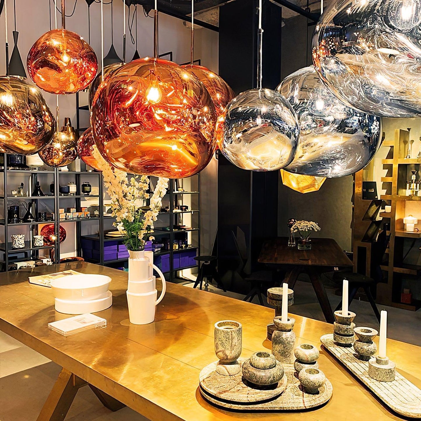 Stylish Round Glass Pendant Light Fixture