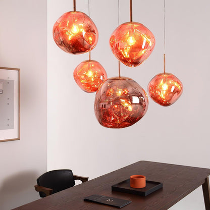 Stylish Round Glass Pendant Light Fixture