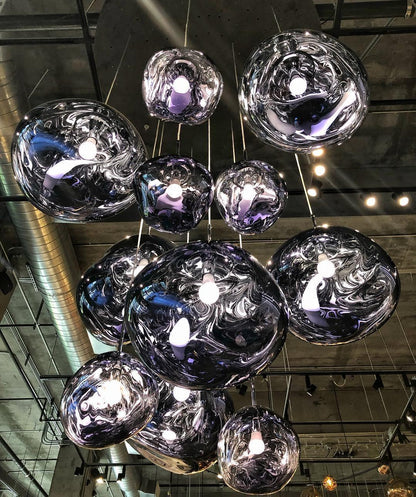 Stylish Round Glass Pendant Light Fixture