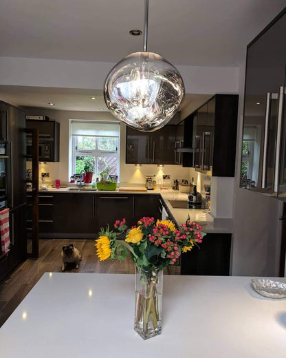 Stylish Round Glass Pendant Light Fixture