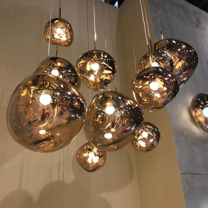 Stylish Round Glass Pendant Light Fixture