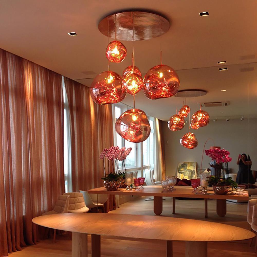 Stylish Round Glass Pendant Light Fixture