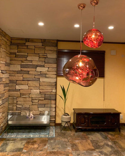 Stylish Round Glass Pendant Light Fixture