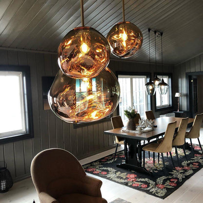 Stylish Round Glass Pendant Light Fixture
