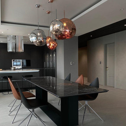 Stylish Round Glass Pendant Light Fixture