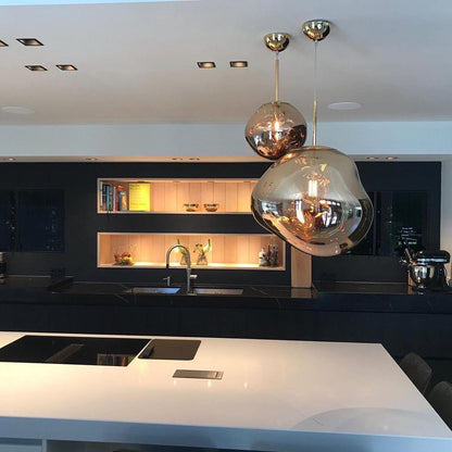 Stylish Round Glass Pendant Light Fixture