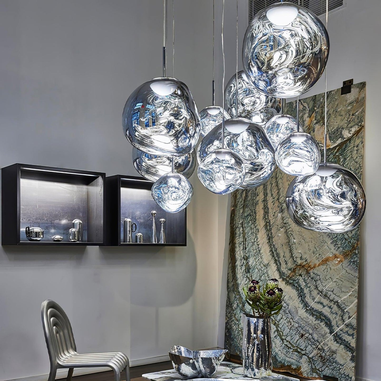 Stylish Round Glass Pendant Light Fixture