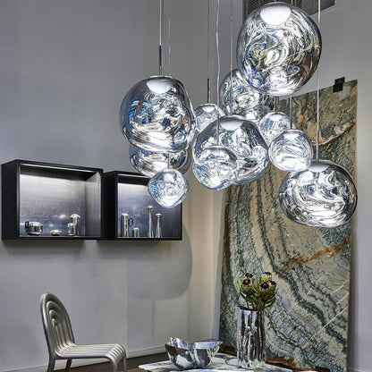Stylish Round Glass Pendant Light Fixture