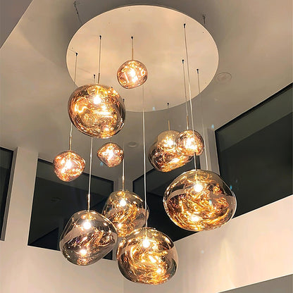 Stylish Round Glass Pendant Light Fixture