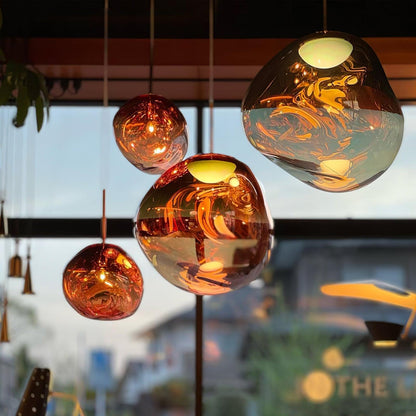 Stylish Round Glass Pendant Light Fixture