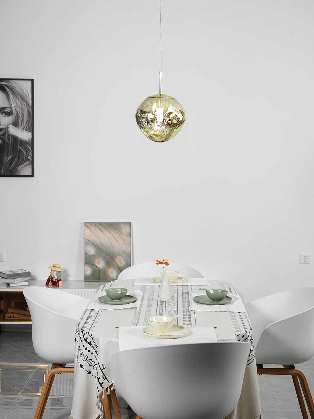 Stylish Round Glass Pendant Light Fixture
