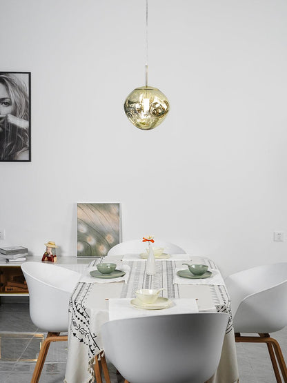Stylish Round Glass Pendant Light Fixture