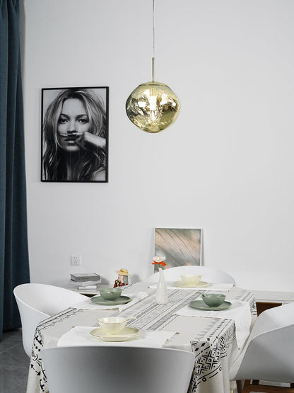 Stylish Round Glass Pendant Light Fixture